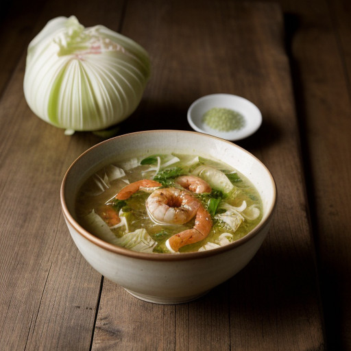Shrimp Soup With Cabbage recipe image