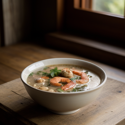Shrimp Soup With Lime recipe image