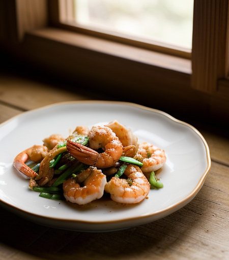 Shrimp, Stir-Fried With Garlic recipe image