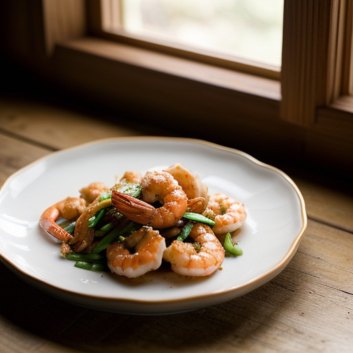 Shrimp, Stir-Fried With Garlic recipe image
