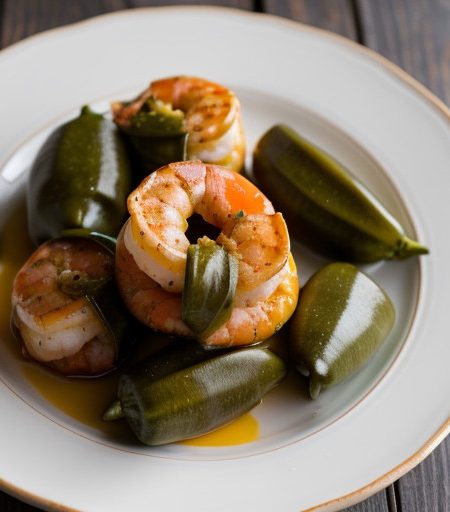 Shrimp Stuffed Poblanos recipe image