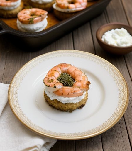 Shrimp Stuffed With Herbed Goat Cheese recipe image