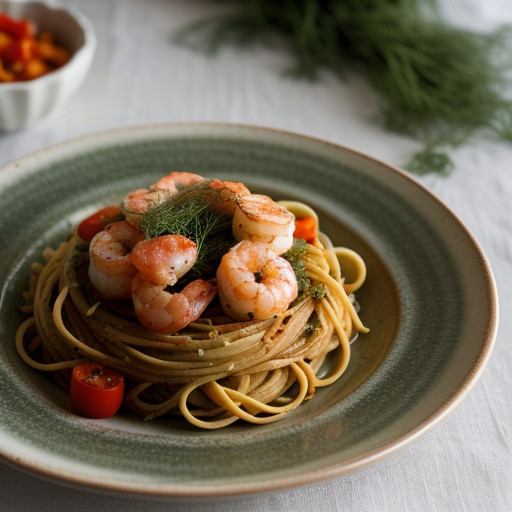 Shrimp & Vegetable Pasta (Gtkg62 A recipe image
