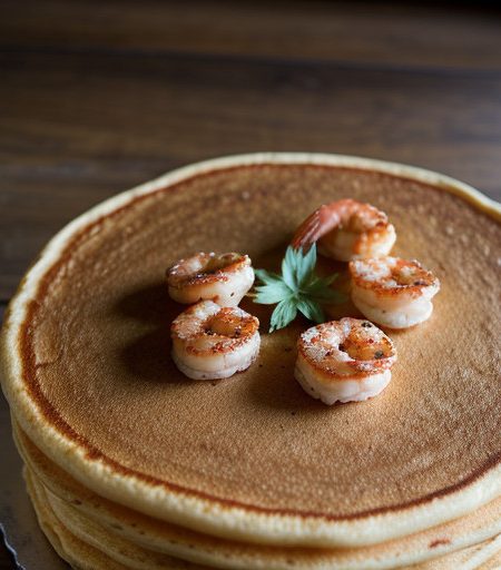 Shrimp With Cornmeal Pancakes recipe image