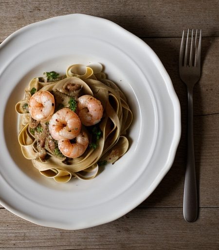 Shrimp With Fettucine recipe image