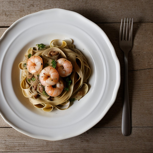 Shrimp With Fettucine recipe image