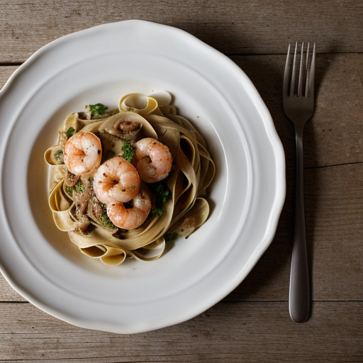 Shrimp With Fettucine recipe image