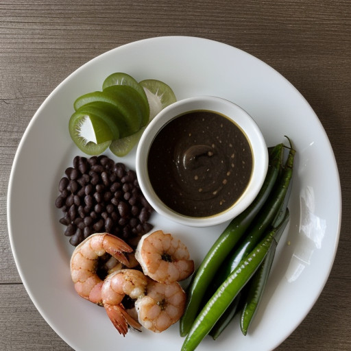 Shrimp With Spicy Black Bean Spread recipe image