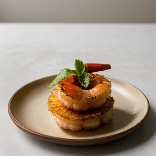 Shrimp With Sweet Red Pepper and Cucumber recipe image