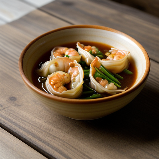 Shrimp Won Ton With Hot and Sour Sauce recipe image