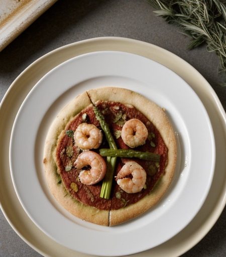 Shrimp and Asparagus Pizza recipe image