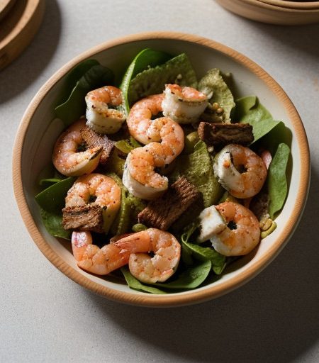 Shrimp and Caesar Salad - Bon Appetit recipe image