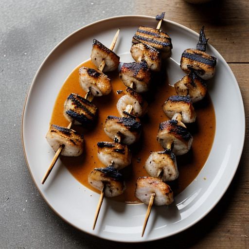 Shrimp and Chicken Skewers With Wild Rice recipe image