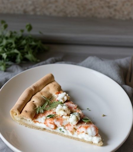 Shrimp and Feta Greek Style Pizza recipe image