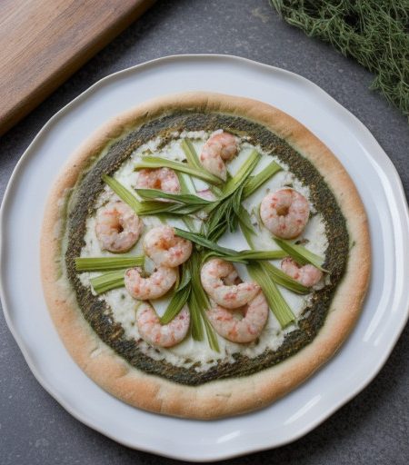 Shrimp-and-Leek Pizza recipe image