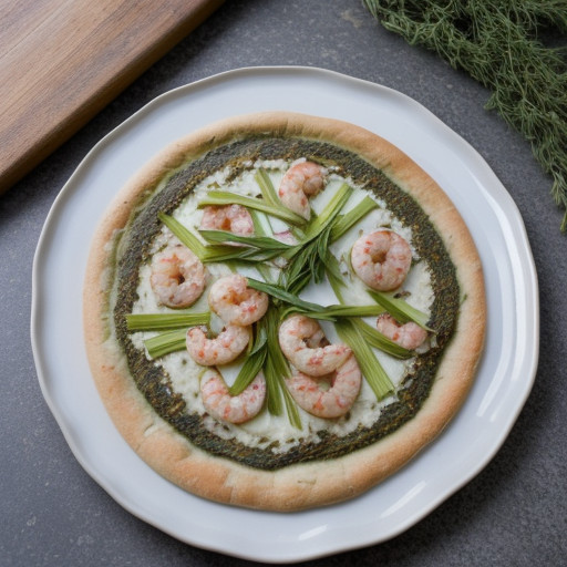 Shrimp-and-Leek Pizza recipe image