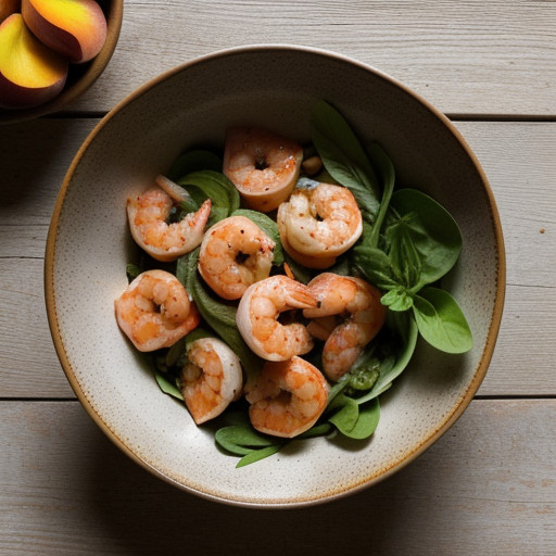Shrimp and Peach Salad - Country Cooking recipe image