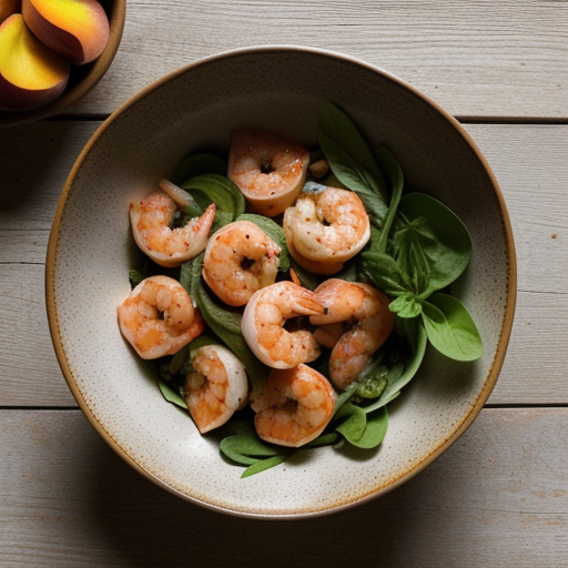 Shrimp and Peach Salad - Country Cooking recipe image