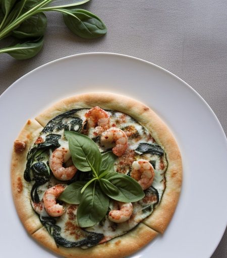 Shrimp and Spinach Pizza recipe image