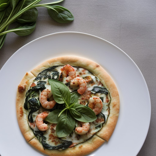 Shrimp and Spinach Pizza recipe image