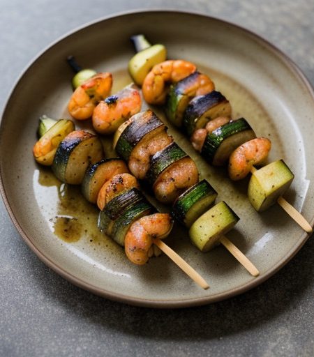 Shrimp and Squash Kabobs - Country Cooking recipe image