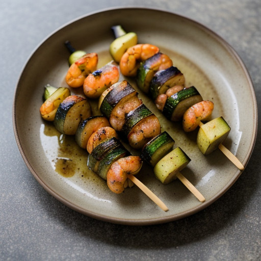 Shrimp and Squash Kabobs - Country Cooking recipe image