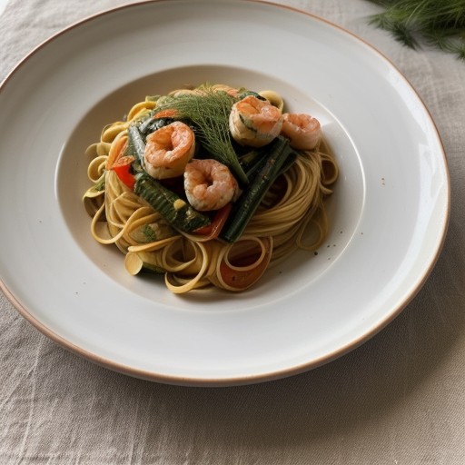 Shrimp and Vegetable Pasta recipe image