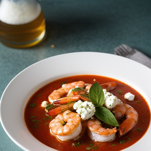 Shrimp in Greek Tomato Sauce With Feta recipe image