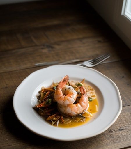 Shrimp on Crab Legs (Cang Cua Boc Tom recipe image