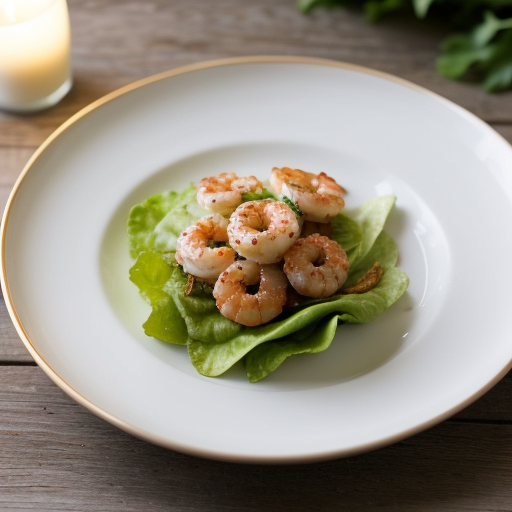 Shrimps & Lettuce in Cream(english recipe image