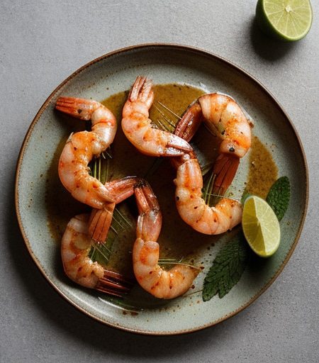 Shrimps on the Barbie With Chili-Lime Dressin recipe image