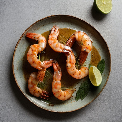 Shrimps on the Barbie With Chili-Lime Dressin recipe image