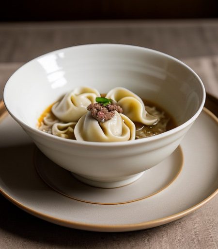 Siberian Pelmeni (Meat-Filled Noodles With Va recipe image