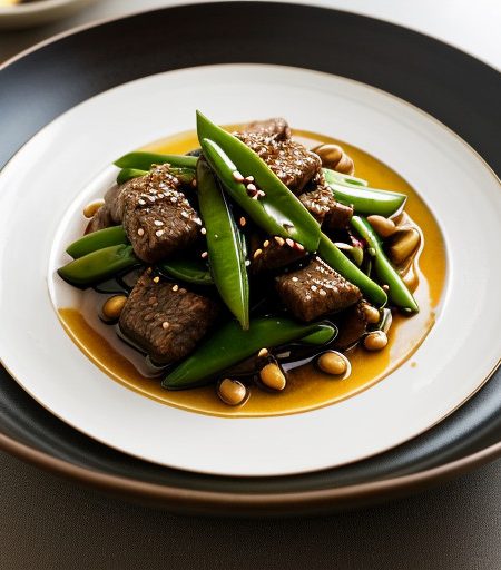 Sichuan Beef & Snow Peas Stir-Fry recipe image