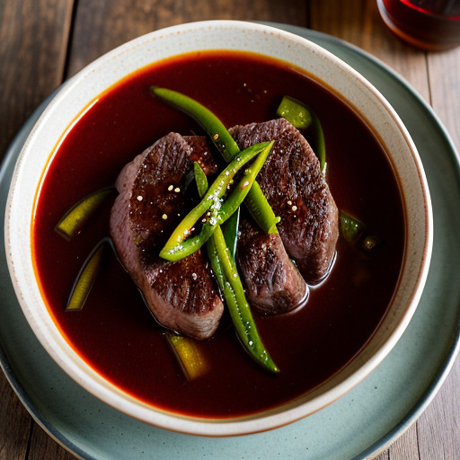 Sirloin Steak With Chili Diable Sauce recipe image