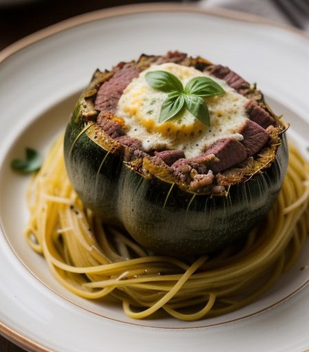 Sirloin Stuffed Spaghetti Squash recipe image