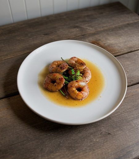 Sizzling Prawns With Ginger recipe image