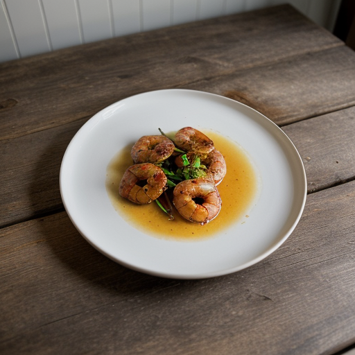 Sizzling Prawns With Ginger recipe image