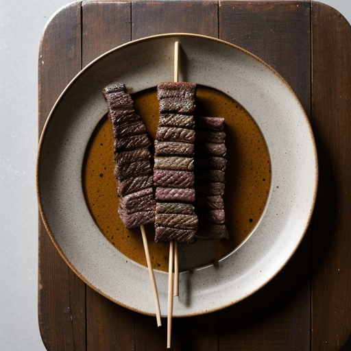Skewered Beef Grilled in La-Lot Leaves recipe image