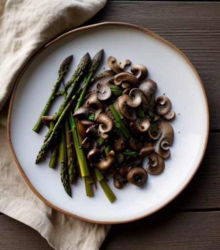 Skillet Asparagus With Mushrooms recipe image