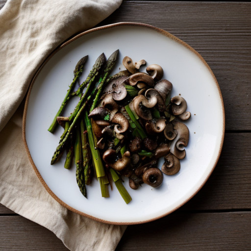 Skillet Asparagus With Mushrooms recipe image