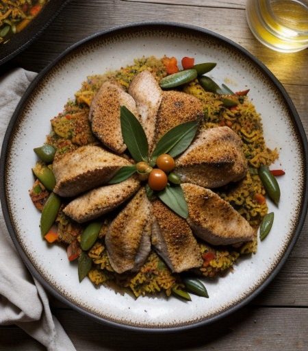 Skillet Chicken Paella recipe image
