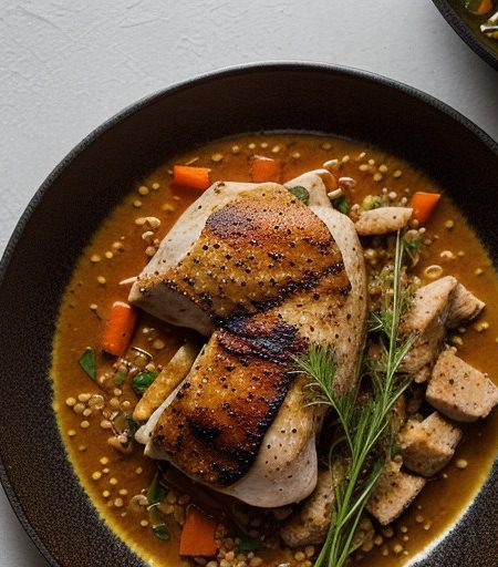 Skillet Chicken With Couscous recipe image