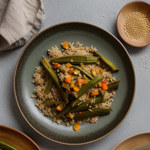 Skillet Okra and Rice recipe image