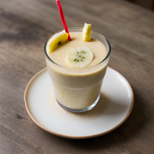 Sliced Kiwi and Banana With Strawberry Puree recipe image