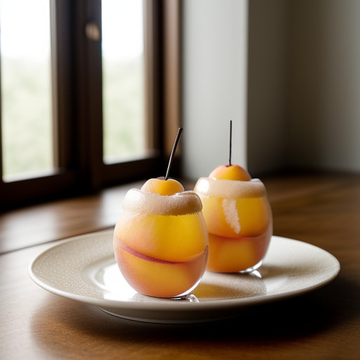 Sliced Peaches With Champagne Bellinis recipe image