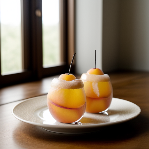 Sliced Peaches With Champagne Bellinis recipe image