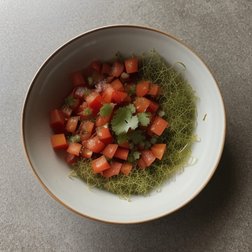 Sliced Tomatoes With Salsa recipe image