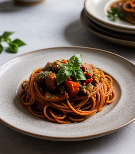 Slim Red & Green Pasta recipe image