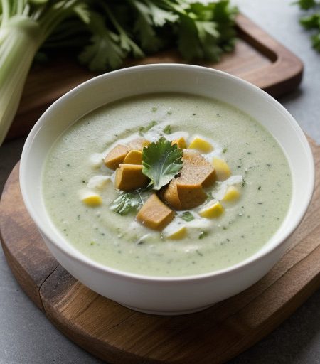 Slim & Savory Spinach Potato Soup recipe image